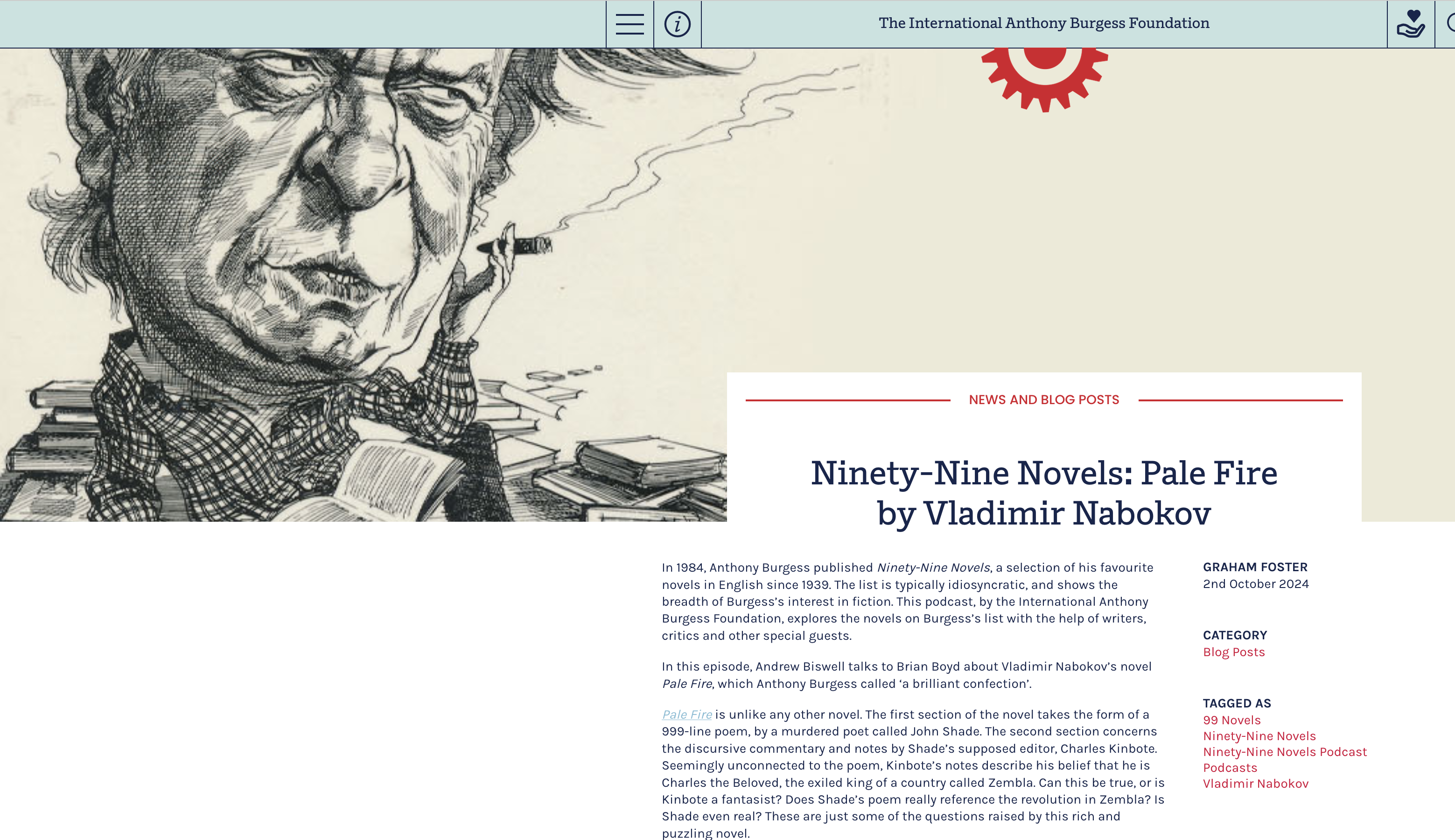 Brian Boyd podcast on Pale Fire The Nabokovian